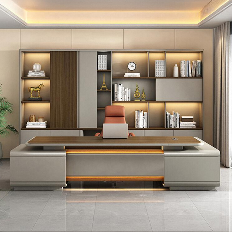 Model DBT008 Executive Desk, President/Chairman Office Desk, Premium Large Manager Desk with Office Chair Set for Manager's Office