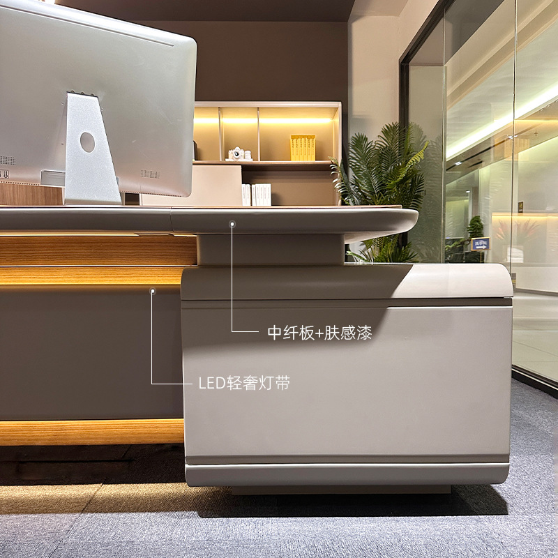 Model DBT008 Executive Desk, President/Chairman Office Desk, Premium Large Manager Desk with Office Chair Set for Manager's Office